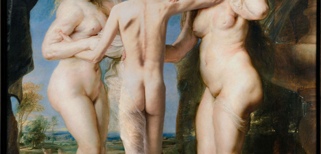 Peter Paul Rubens "Las tres Gracias" / Fotomontaje: Jorge Salgado © Cultura en Vena, 2023 / Procedencia obra original: Museo Nacional del Prado. 